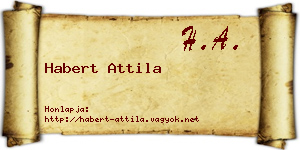 Habert Attila névjegykártya